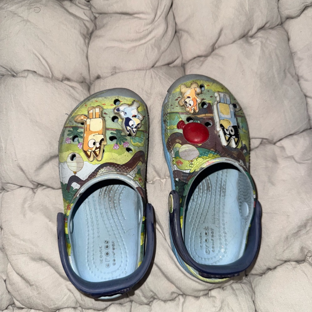 CROCS Kids Green Cartoon Clogs